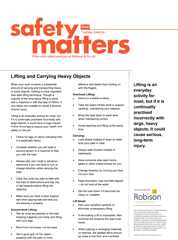 Retail Safety Matters- Lifting and Carrying Heavy Objects