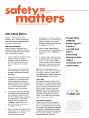 Retail Safety Matters - Safe Lifting Basics