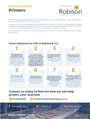 Printers 8 Reasons Fact Sheet