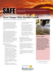 Manufacturing Playing It Safe Never Tamper With Machine Guards