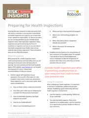 Restaurant Risk Insights Preparing for Health Inspections