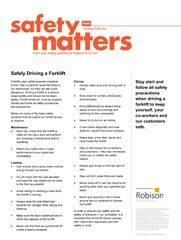 Retail Safety Matters - Safely Driving a Forklift