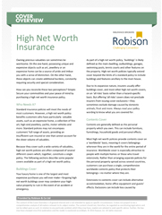 Cover Overview High Net Worth Insurance