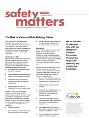 Not-for-Profit Safety Matters - The Risk of Violence While Helping Others